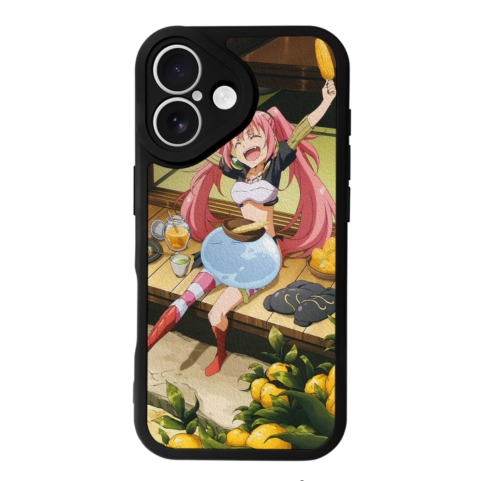 （画像用） 転スラ Regarding Reincarnated to Slime 【iPhone 16シリーズ対応】シリコンスマホケース（レザー調） 材質：シリコン